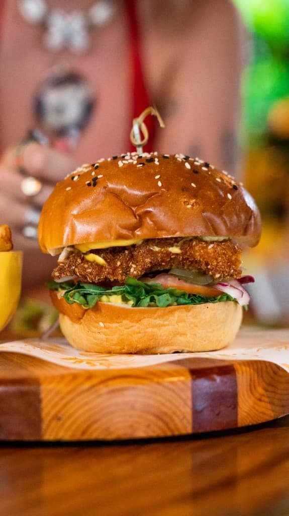 Plated burger