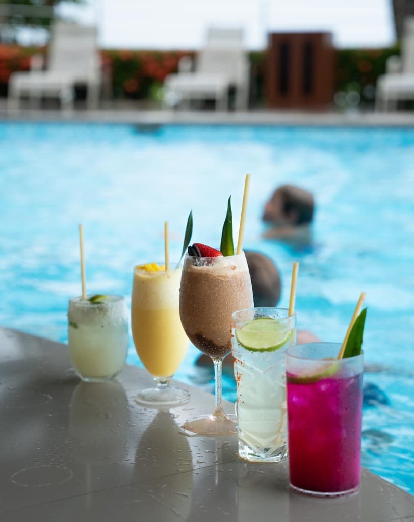 Poolside drinks